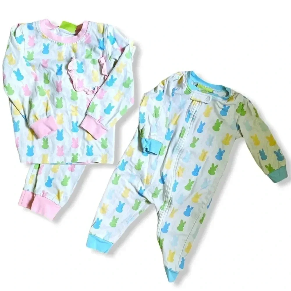 Classic Whimsy | Blue Peeps Easter Pajamas (12 m)